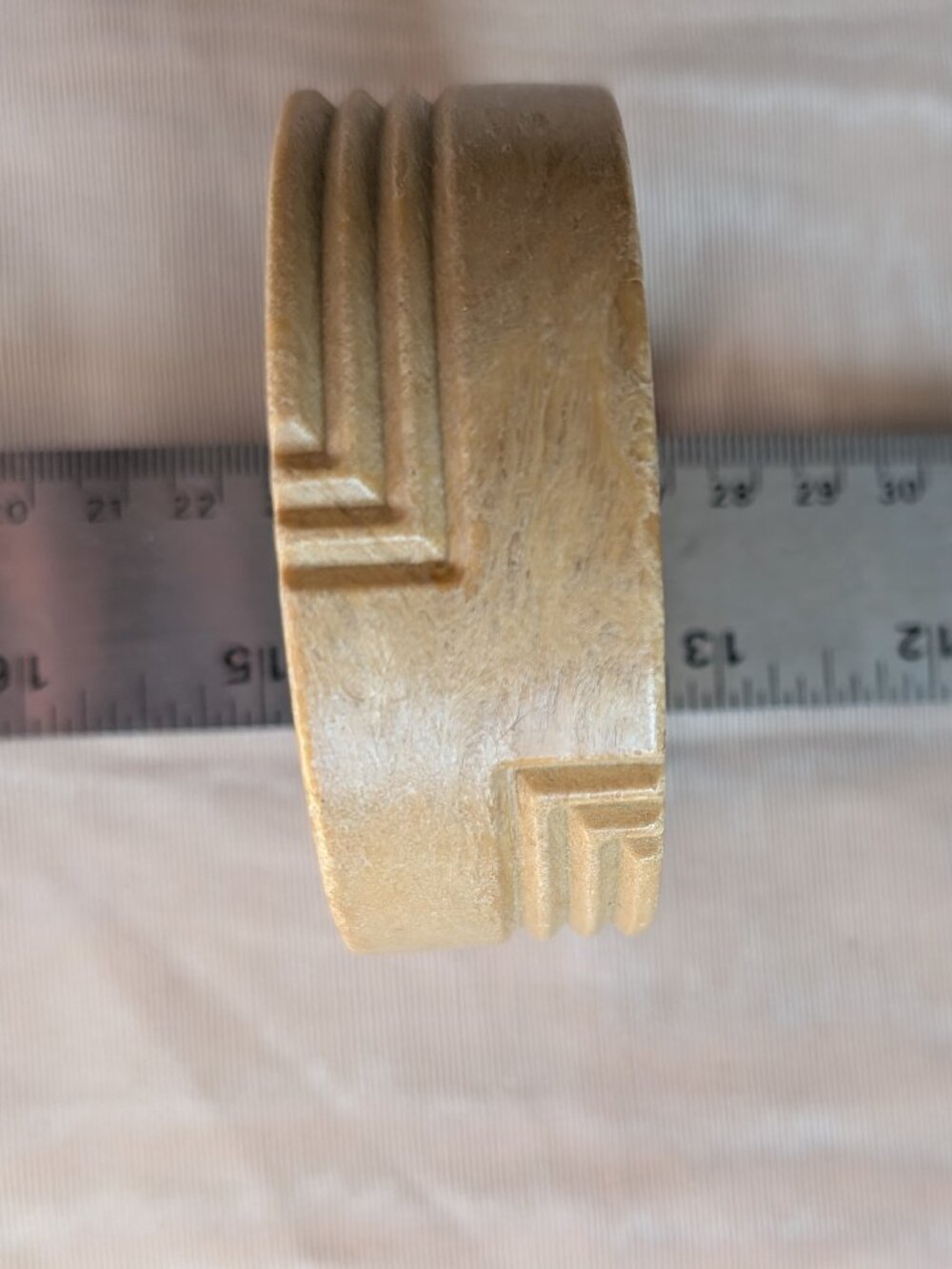 Beige Wood Look Bangle Bracelet ( could be bakelite)